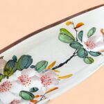 Rare Vintage Chance Glass Yasmin Pattern Long Boat Dish, 1981 Fiesta Glass Plate