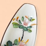 Rare Vintage Chance Glass Yasmin Pattern Long Boat Dish, 1981 Fiesta Glass Plate