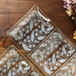 Pair Chance Glass Calypto Buffet Trays - Michael Harris 1959 Mid-Century