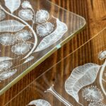 Pair Chance Glass Calypto Buffet Trays - Michael Harris 1959 Mid-Century