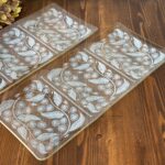 Pair Chance Glass Calypto Buffet Trays - Michael Harris 1959 Mid-Century