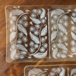 Pair Chance Glass Calypto Buffet Trays - Michael Harris 1959 Mid-Century