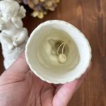 Vintage Cherub Angel Ceramic Bells Pair - Off-White Bisque Table Decor