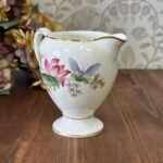 Vintage Wedgwood Sandon Creamer Jug, 1950s Bone China Floral Bee Gold Trim