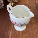 Vintage Wedgwood Sandon Creamer Jug, 1950s Bone China Floral Bee Gold Trim