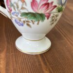 Vintage Wedgwood Sandon Creamer Jug, 1950s Bone China Floral Bee Gold Trim