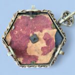 Rare 19th Century French Pietra Dura Chamberstick, Floral Inlay Brass Candle Holder