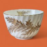 Vintage Minton Golden Fern Tea Set, Elegant Bone China, Repaired