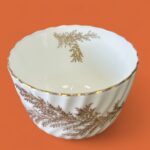 Vintage Minton Golden Fern Tea Set, Elegant Bone China, Repaired