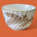 Vintage Minton Golden Fern Tea Set, Elegant Bone China, Repaired