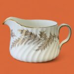 Vintage Minton Golden Fern Tea Set, Elegant Bone China, Repaired