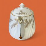 Vintage Minton Golden Fern Tea Set, Elegant Bone China, Repaired