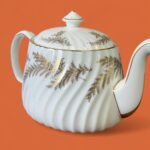 Vintage Minton Golden Fern Tea Set, Elegant Bone China, Repaired