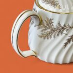 Vintage Minton Golden Fern Tea Set, Elegant Bone China, Repaired