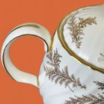 Vintage Minton Golden Fern Tea Set, Elegant Bone China, Repaired