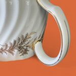 Vintage Minton Golden Fern Tea Set, Elegant Bone China, Repaired