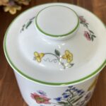 Spode Summer Palace Cookie Jar, Vintage Botanical Floral Biscuit Barrel, Ceramic Kitchen Canister with Lid