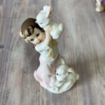 Vintage Giuseppe Armani "Girl with Rabbits" Figurine 1987 Capodimonte Florence Art