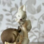 Vintage Giuseppe Armani "Girl with Rabbits" Figurine 1987 Capodimonte Florence Art
