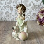 Vintage Giuseppe Armani "Girl with Ice Cream & Puppy" Figurine 1987 Capodimonte Florence Porcelain Statue