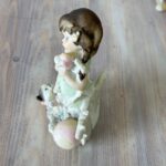 Vintage Giuseppe Armani "Girl with Ice Cream & Puppy" Figurine 1987 Capodimonte Florence Porcelain Statue