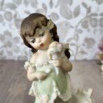 Vintage Giuseppe Armani "Girl with Ice Cream & Puppy" Figurine 1987 Capodimonte Florence Porcelain Statue