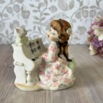 Vintage Giuseppe Armani Figurine 1987 Girl Playing Piano & Cat Capodimonte Italy