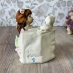 Vintage Giuseppe Armani Figurine 1987 Girl Playing Piano & Cat Capodimonte Italy