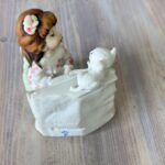 Vintage Giuseppe Armani Figurine 1987 Girl Playing Piano & Cat Capodimonte Italy