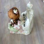 Vintage Giuseppe Armani Figurine 1987 Girl Playing Piano & Cat Capodimonte Italy