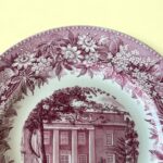 Wedgwood Denison Plate, Doane Library 1937, Red Transferware, College Decor