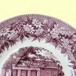 Wedgwood Denison Plate, Doane Library 1937, Red Transferware, College Decor