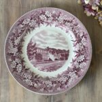 Rare 1950s Denison University Wedgwood Plate, Mulberry Transferware Commemorative