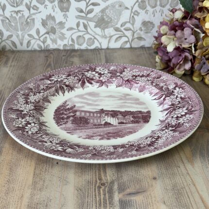 Rare 1950s Denison University Wedgwood Plate, Mulberry Transferware Commemorative