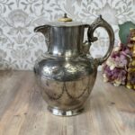 Antique Sheffield EPBM Teapot, Victorian Silver Plated Metal, Rustic Decor