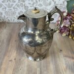 Antique Sheffield EPBM Teapot, Victorian Silver Plated Metal, Rustic Decor