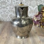 Antique Sheffield EPBM Teapot, Victorian Silver Plated Metal, Rustic Decor