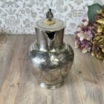 Antique Sheffield EPBM Teapot, Victorian Silver Plated Metal, Rustic Decor