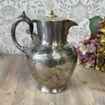 Antique Sheffield EPBM Teapot, Victorian Silver Plated Metal, Rustic Decor