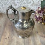 Antique Sheffield EPBM Teapot, Victorian Silver Plated Metal, Rustic Decor