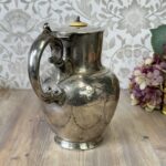 Antique Sheffield EPBM Teapot, Victorian Silver Plated Metal, Rustic Decor