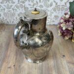 Antique Sheffield EPBM Teapot, Victorian Silver Plated Metal, Rustic Decor