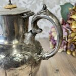 Antique Sheffield EPBM Teapot, Victorian Silver Plated Metal, Rustic Decor