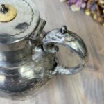 Antique Sheffield EPBM Teapot, Victorian Silver Plated Metal, Rustic Decor