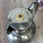 Antique Sheffield EPBM Teapot, Victorian Silver Plated Metal, Rustic Decor