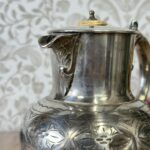 Antique Sheffield EPBM Teapot, Victorian Silver Plated Metal, Rustic Decor