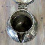 Antique Sheffield EPBM Teapot, Victorian Silver Plated Metal, Rustic Decor