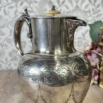 Antique Sheffield EPBM Teapot, Victorian Silver Plated Metal, Rustic Decor