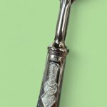 Vintage Italian Silver Plated Cake Server & Knife Set - Holly Flower Design