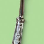 Vintage Italian Silver Plated Cake Server & Knife Set - Holly Flower Design